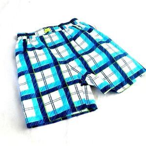 Mick Mack 2T swimming trunks white navy blue UPF 50+ UV protection mesh lining